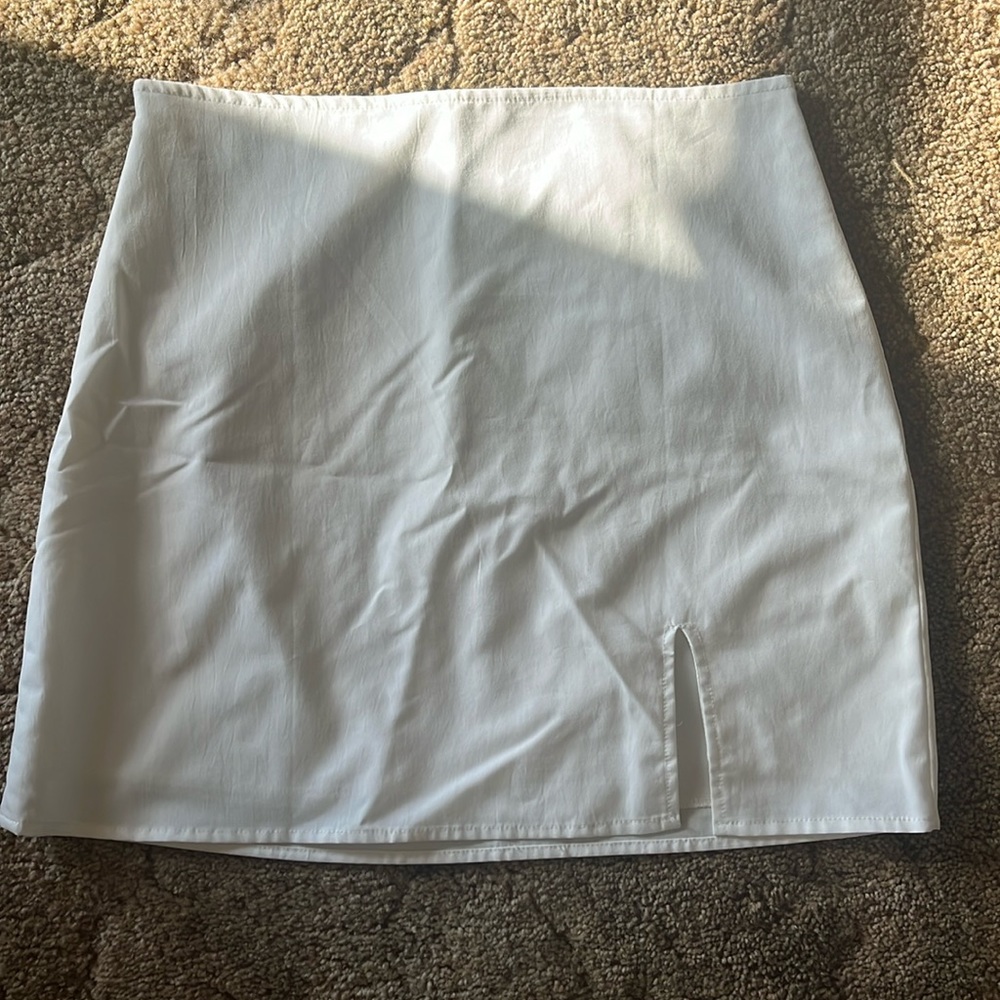 White Shein mini skirt size L